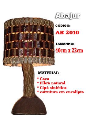 Abajur artesanal Itacaré-ba