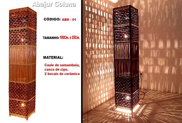 Abajur de coluna Itacaré-ba